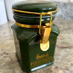 Harrods tea canister- glass